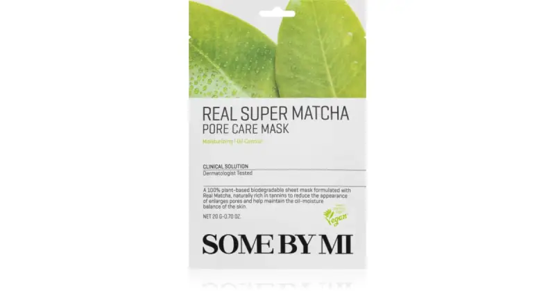 Clinical Solution Super Matcha Pore maschera in tessuto nutriente per chiudere i pori e ottenere un look opaco 20 g