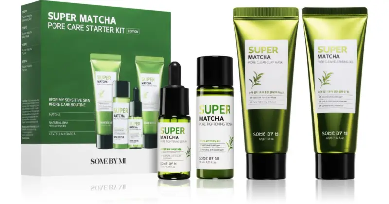 Super Matcha confezione regalo per chiudere i pori e ottenere un look opaco