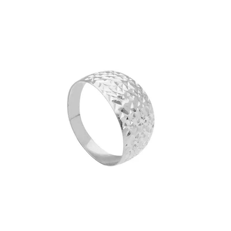 Anello Fascia Elegante In Oro Bianco 18 Ct - Songa Antonio