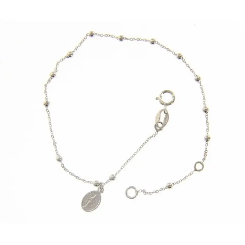 Bracciale Rosario - Oro Bianco - Songa Antonio