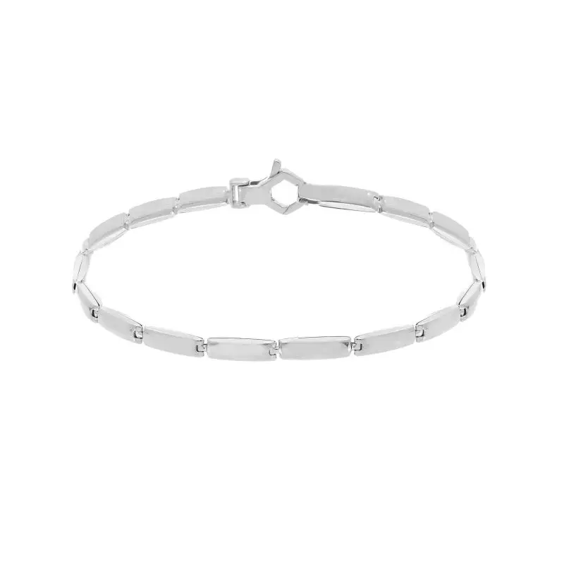 Bracciale Uomo In Oro Bianco 18 Carati 21Cm - Songa Antonio