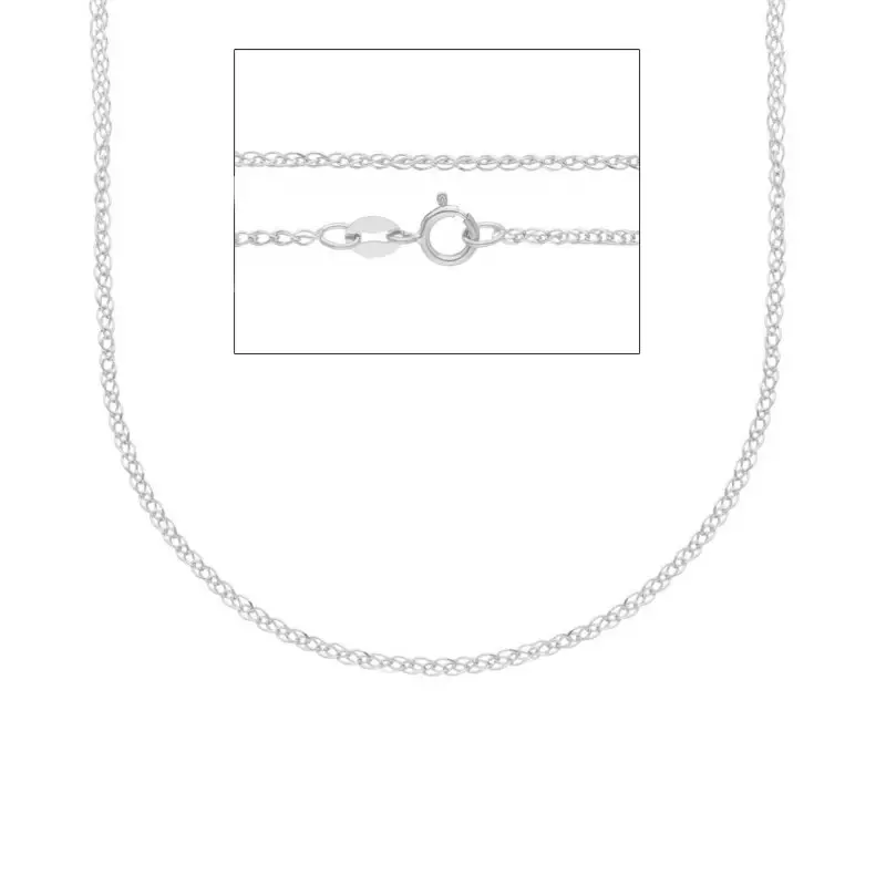 Catena Girocollo In Oro Bianco 18 Carati 50Cm - Songa Antonio