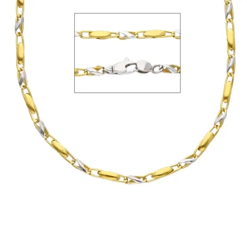 Catena Girocollo - Oro Giallo E Bianco - Songa Antonio