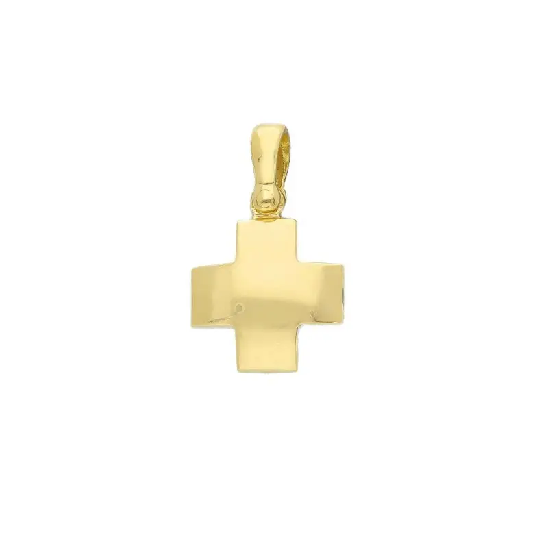 Croce Pendente In Oro Giallo 18 Carati - Songa Antonio Gioielli