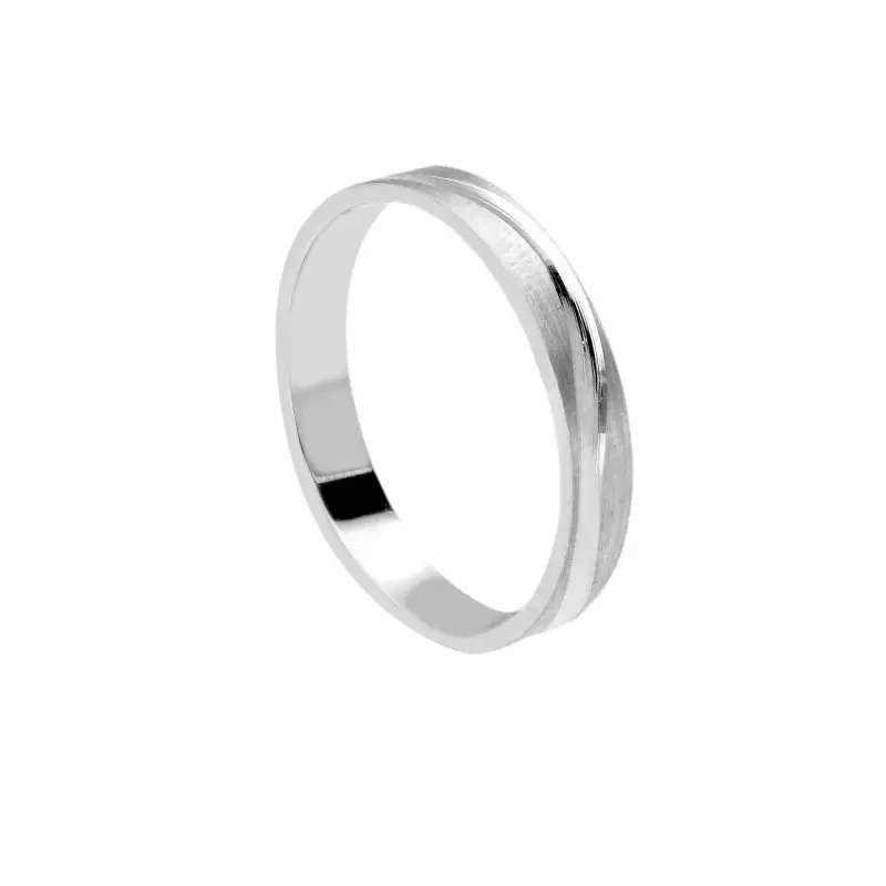 Fedi Nuziali Classiche 3Mm In Oro Bianco 18 Ct - Songa Antonio