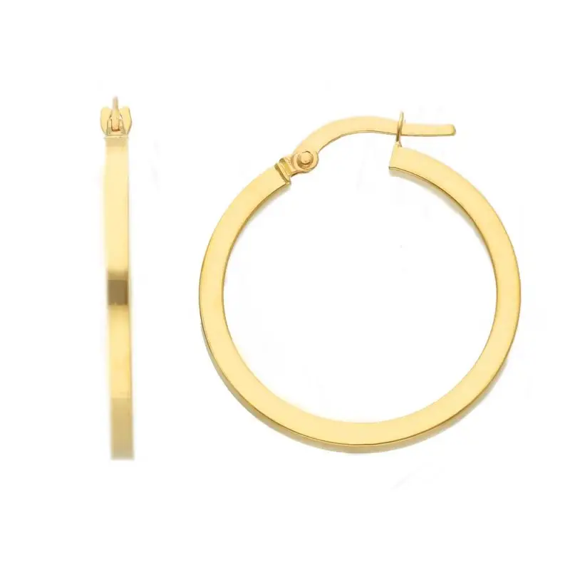 Orecchini Cerchio In Oro Giallo 18 Carati Ø 20Mm - Songa Antonio