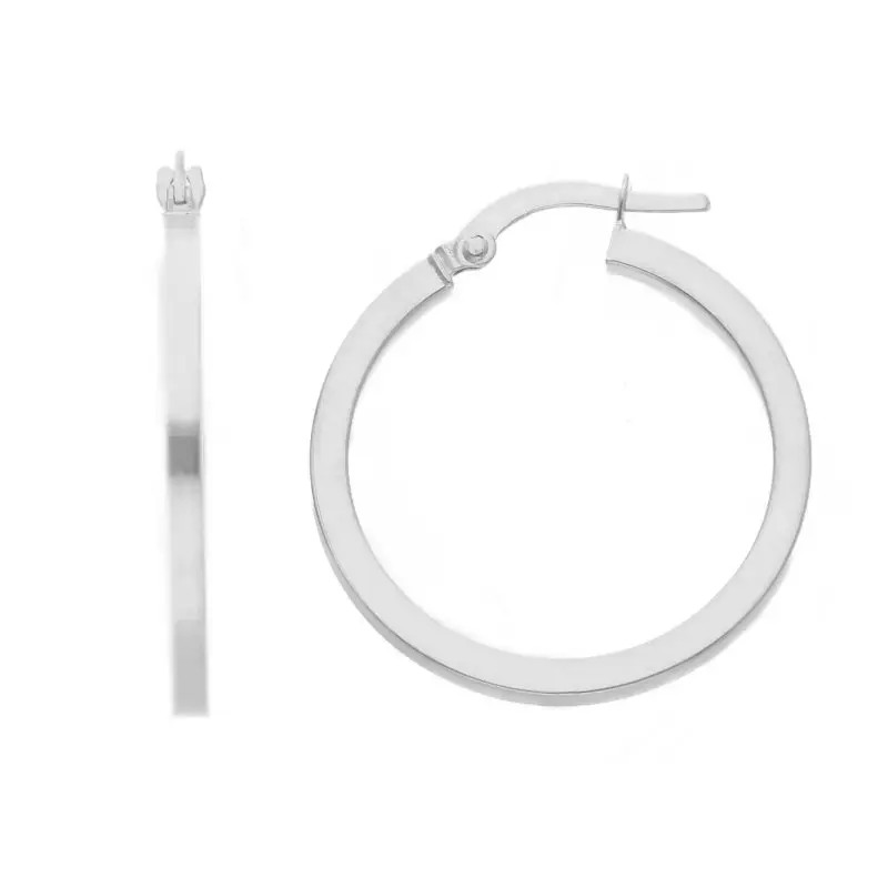Orecchini Cerchio - Oro Bianco - Songa Antonio