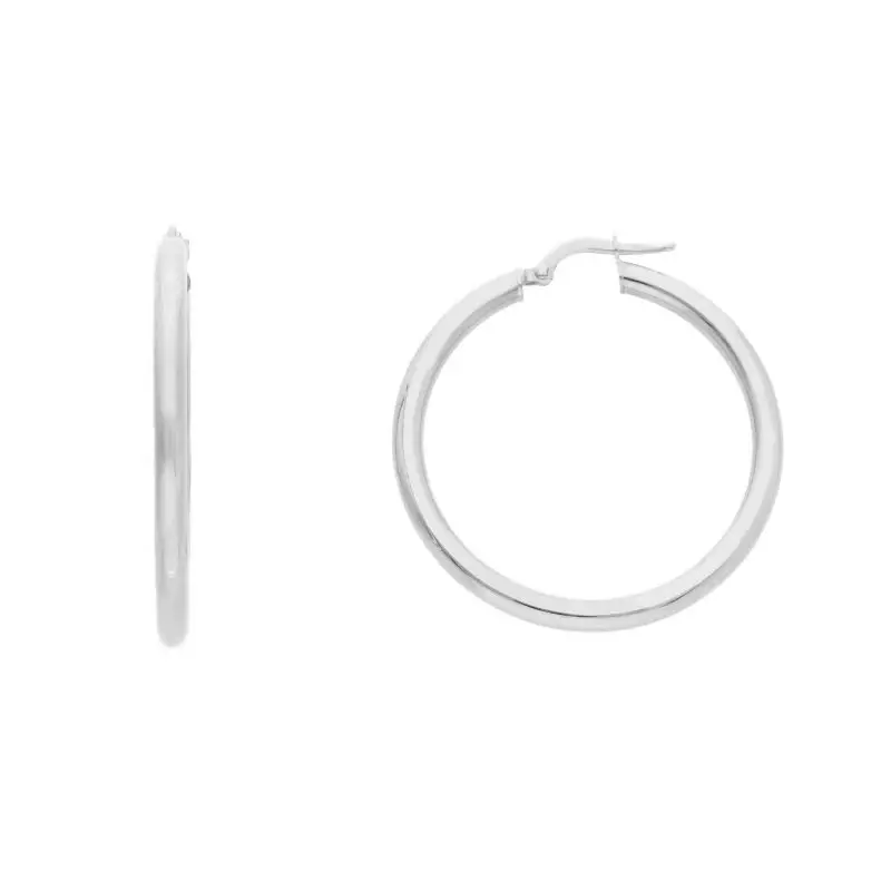 Orecchini Cerchio - Oro Bianco - Songa Antonio