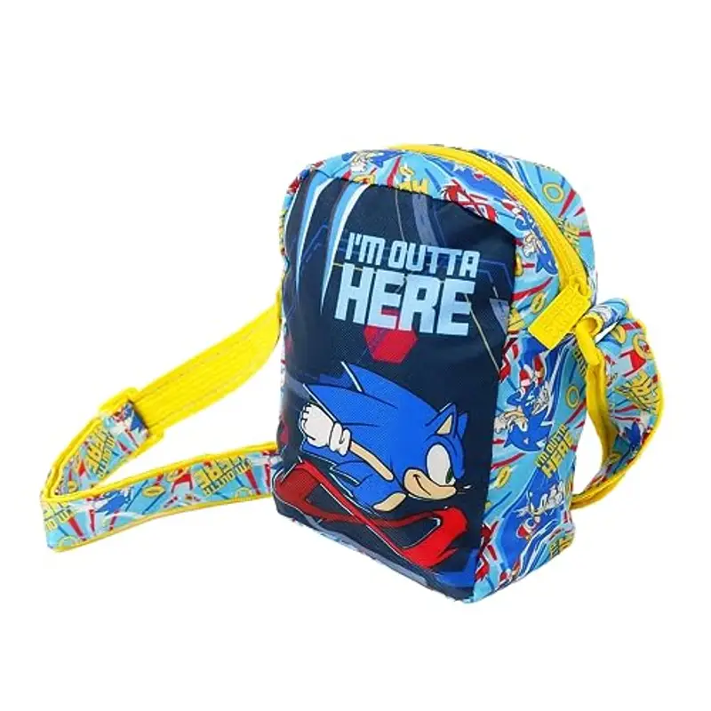 Sonic The Hedgehog Borsa per Ragazzi, Design Sonic il Riccio, Borsa Regolabile, Regalo per Bambino e Ragazzo