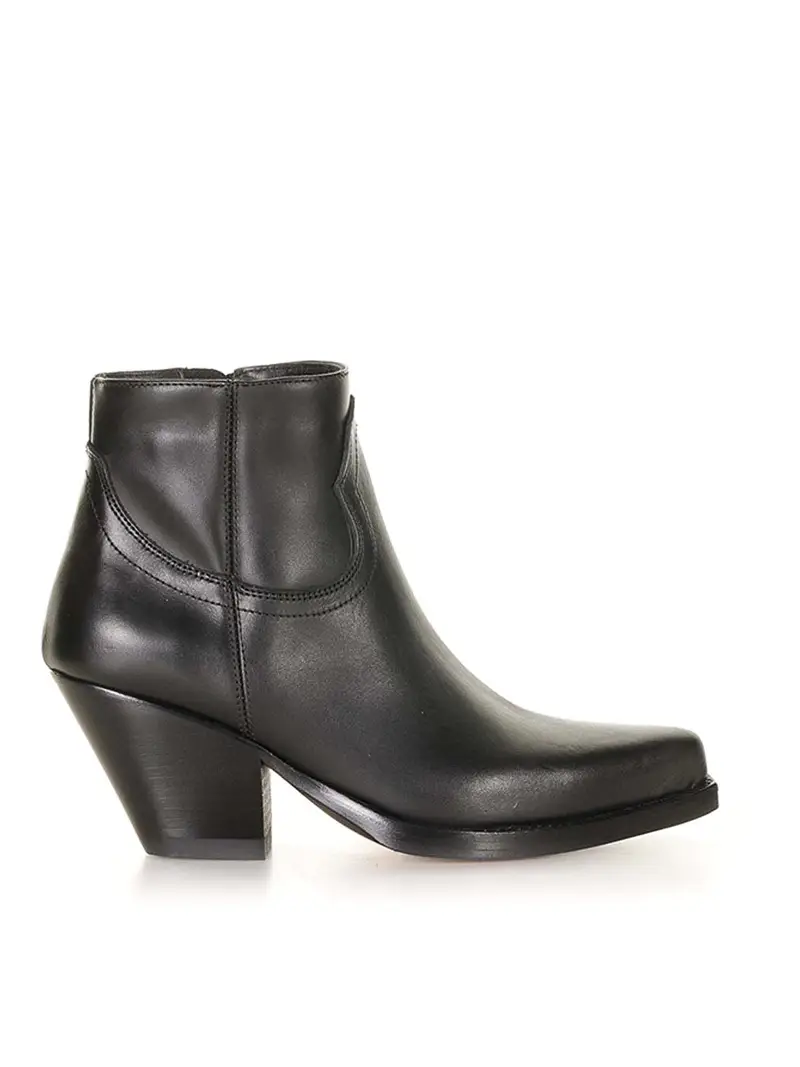 Stivaletto Texano Jalapegno In Pelle Nero