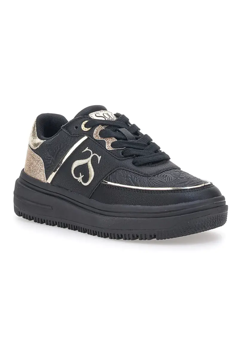 Sneakers Nere Soprani Sport City Mirror Glitter [NERO miniatura 2