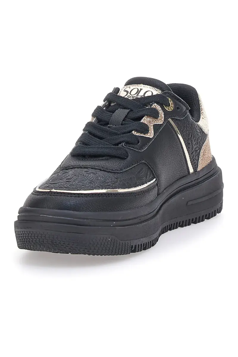 Sneakers Nere Soprani Sport City Mirror Glitter [NERO miniatura 3