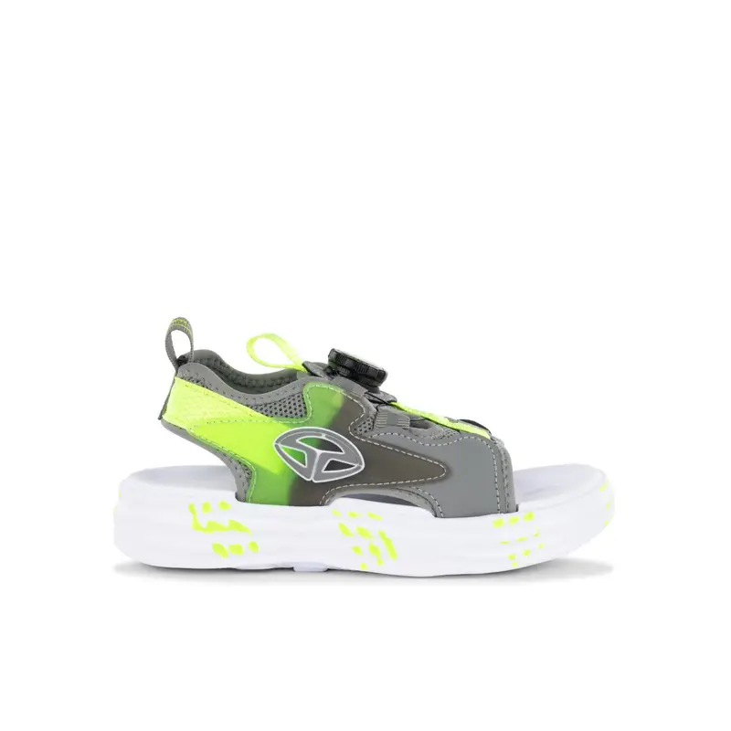 Sandali grigio e verdi fluo da bimbo