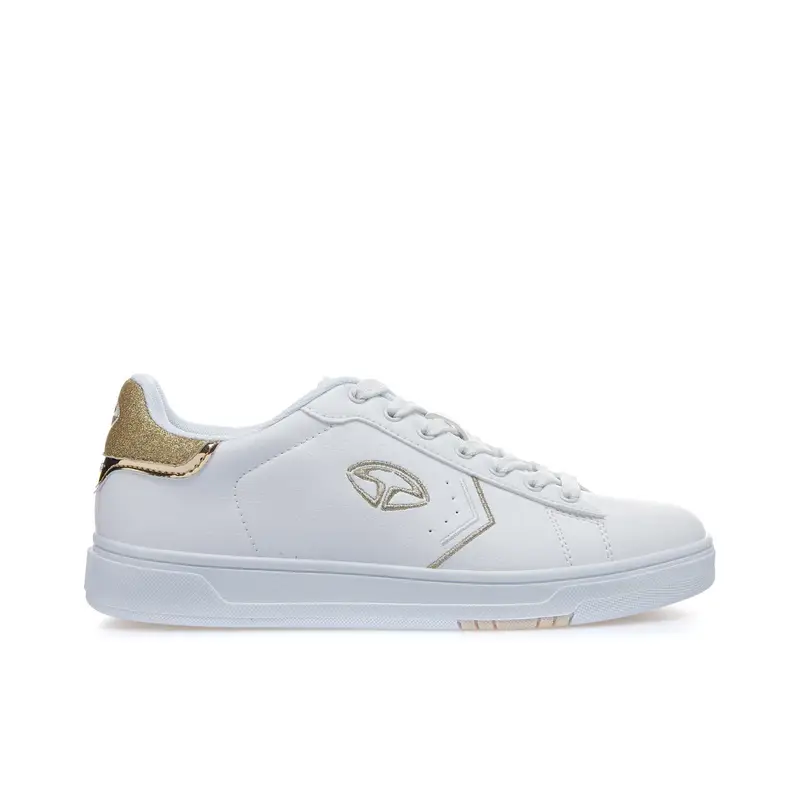 Sneakers bianche con lacci e logo