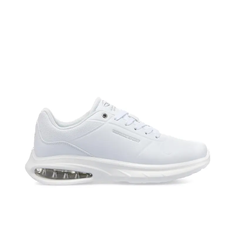 Sneakers da palestra bianche con logo laterale e suola ammortizzata