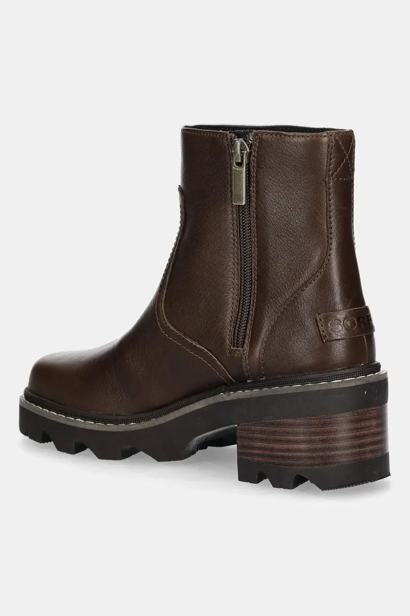 stivaletti alla caviglia in pelle JOAN NOW ZIP BOOTIE donna colore marrone 2138431256 miniatura 3