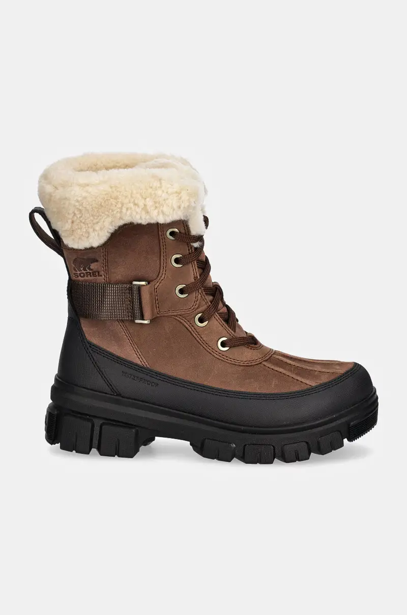 stivali da neve in pelle TORINO V PARC WP OUTDRY Marrone miniatura 2