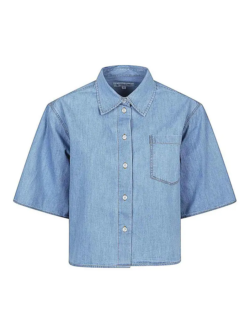 Camicia in cotone denim Blu