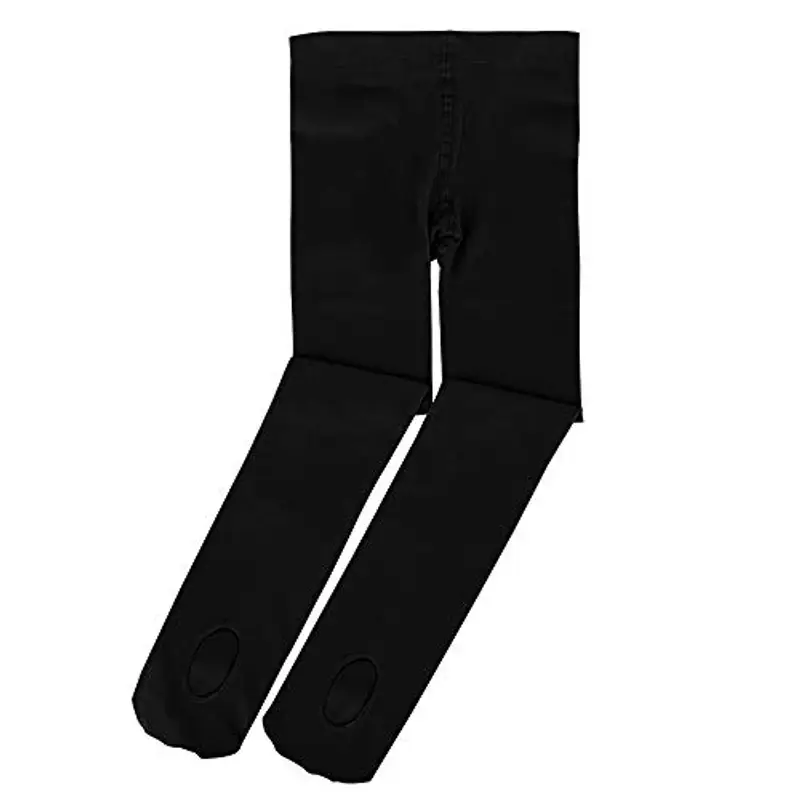 Soudittur Collant da Ballo Convertibili e Calzamaglie da Danza Classica Convertibile per Bambina Ragazze Donna in Nero, M (125-140 cm)