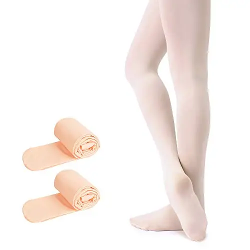 Soudittur Collant da Ballo e Calzamaglie da Danza Classica per Bambina Ragazze Donna in 2 Paia Rosa, S