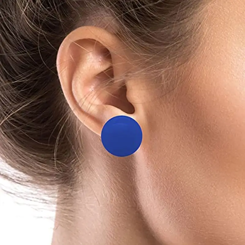 SoulCats 1 Paio di Orecchini a Clip in plastica di Colore Blu miniatura 2