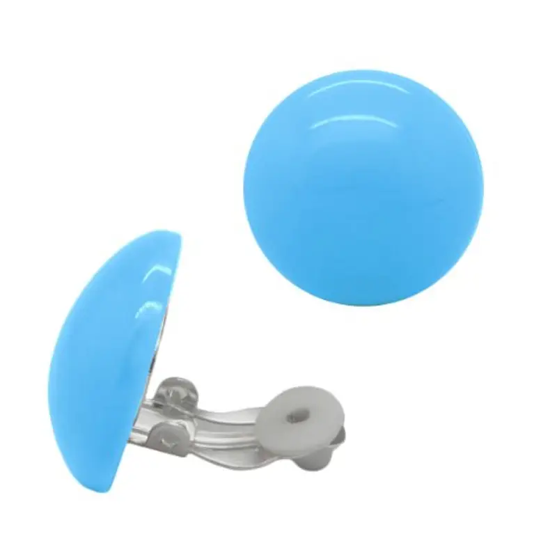 SoulCats 1 Paio di Orecchini a Clip in plastica nel Colore Azzurro