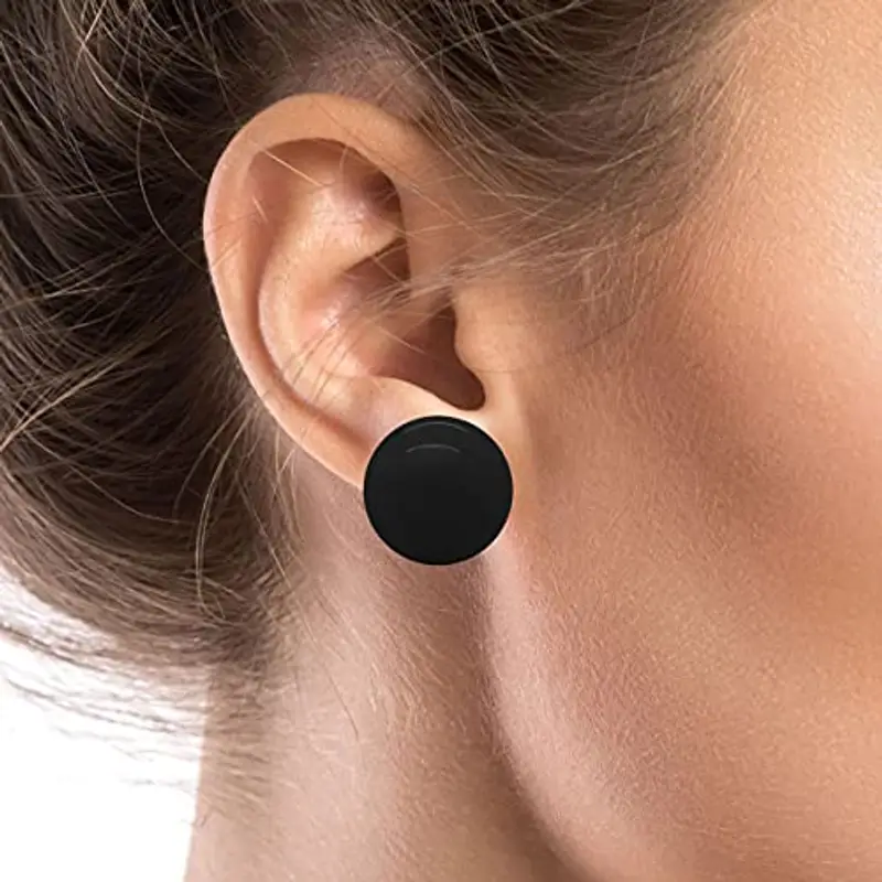 SoulCats 1 Paio di Orecchini a Clip in plastica nel Colore Nero miniatura 2