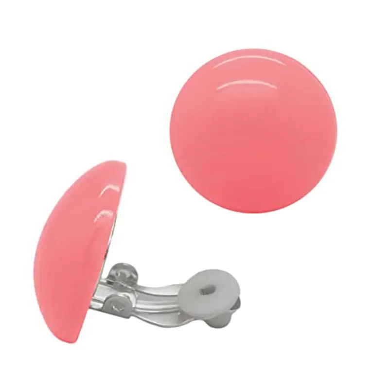 SoulCats 1 Paio di Orecchini a Clip in plastica nel Colore Rosa