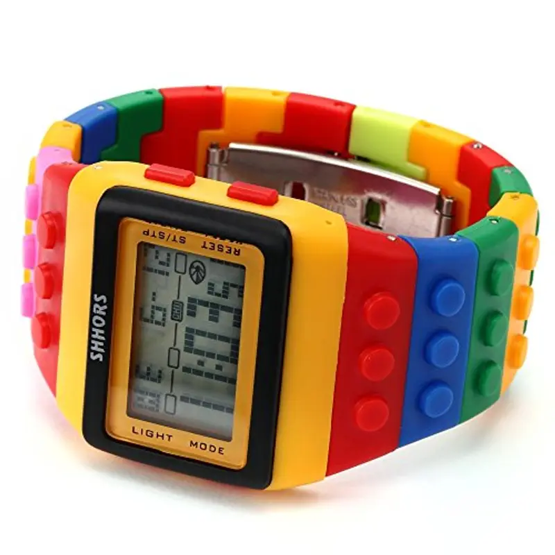 Sowatches Shhors LED091 - Orologio LED Rainbow creativo braccialetto in silicone schermo LCD sportivo, polso grande, per uomo donna bambino miniatura 3