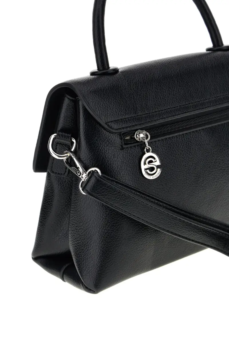 Borsa nera a mano con tracolla Emma spagnesi PU8901 [NERO] miniatura 2
