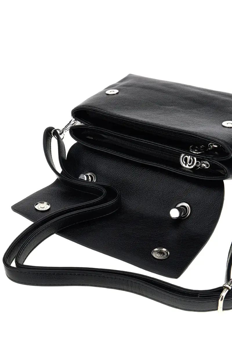 Borsa nera a mano con tracolla Emma spagnesi PU8901 [NERO] miniatura 3