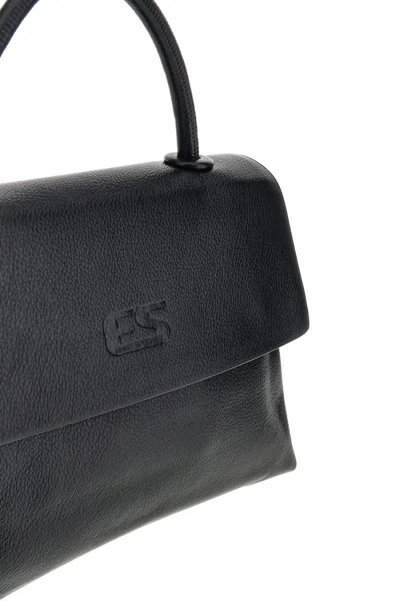 Borsa nera a mano con tracolla Emma spagnesi PU8901 [NERO] miniatura 5