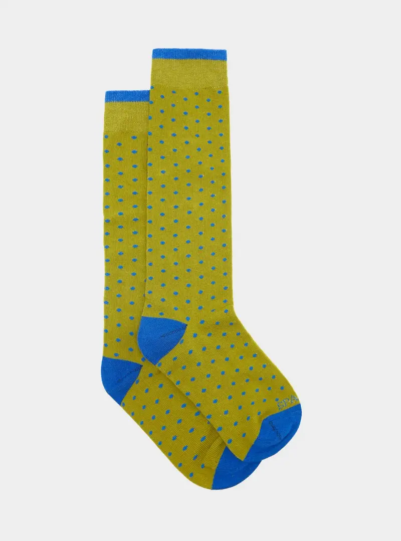 Calza lunga fantasia a pois