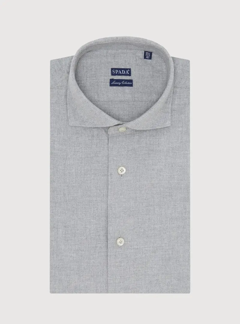 Camicia collo francese in flanella