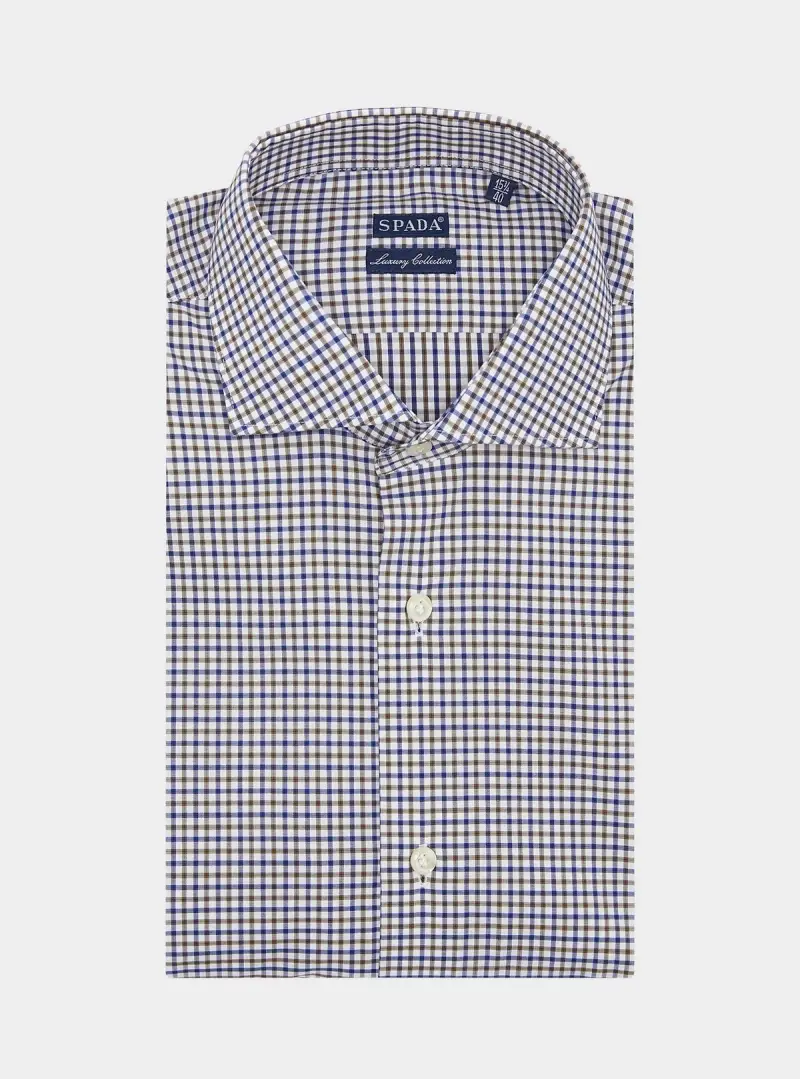 Camicia in cotone a quadretti