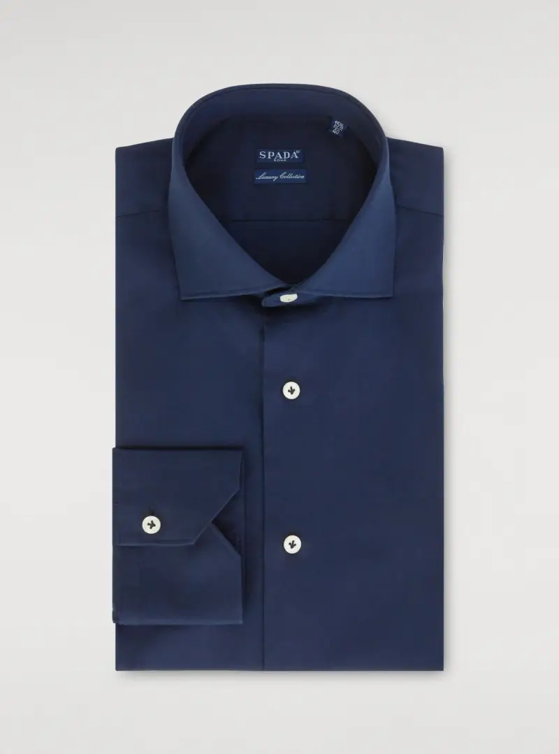 Camicia in cotone tinta unita