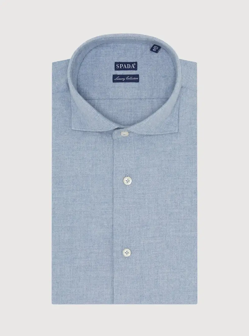 Camicia tinta unita in flanella