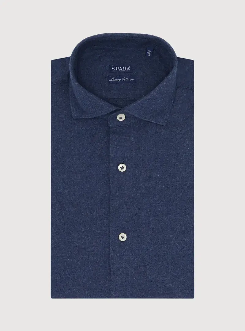 Camicia tinta unita in flanella
