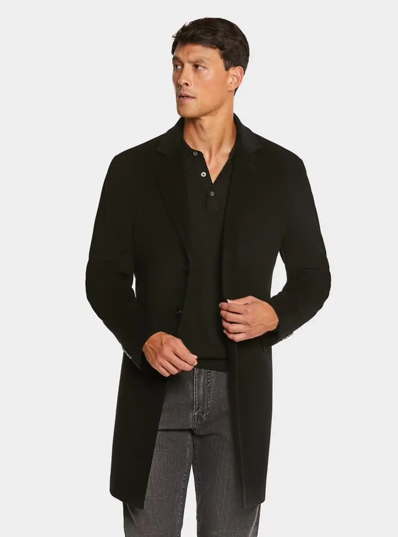 Cappotto monopetto in misto cashmere