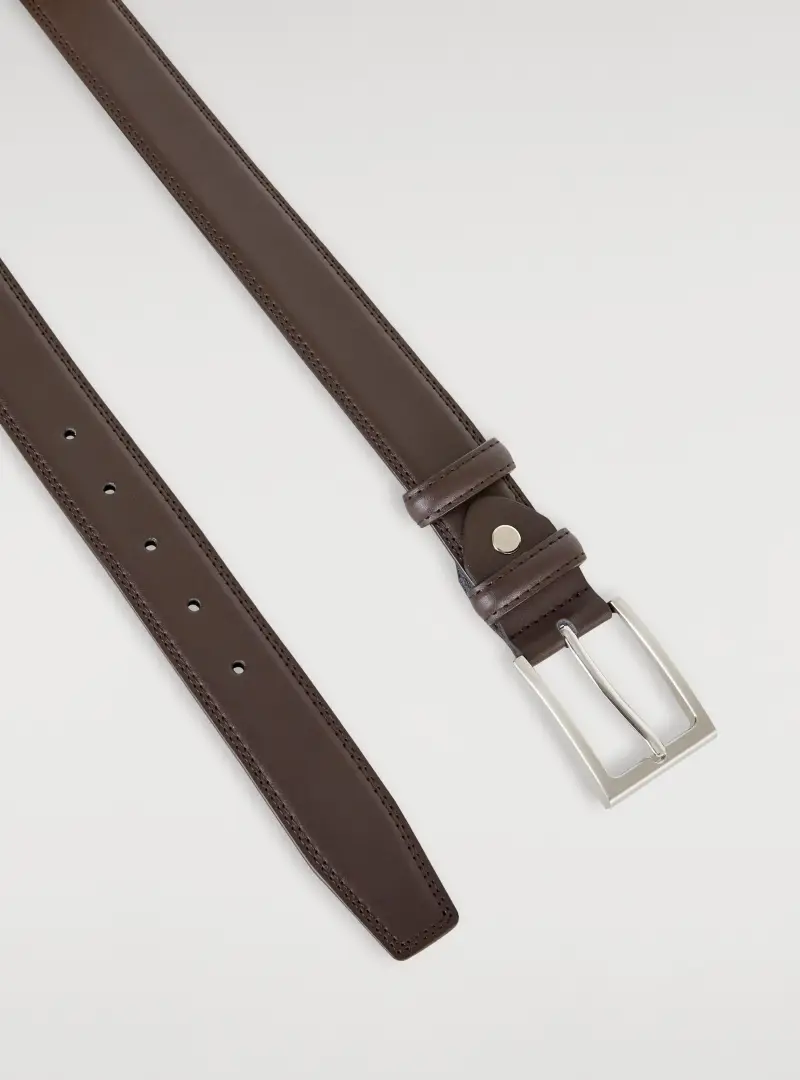 Cintura classica in pelle