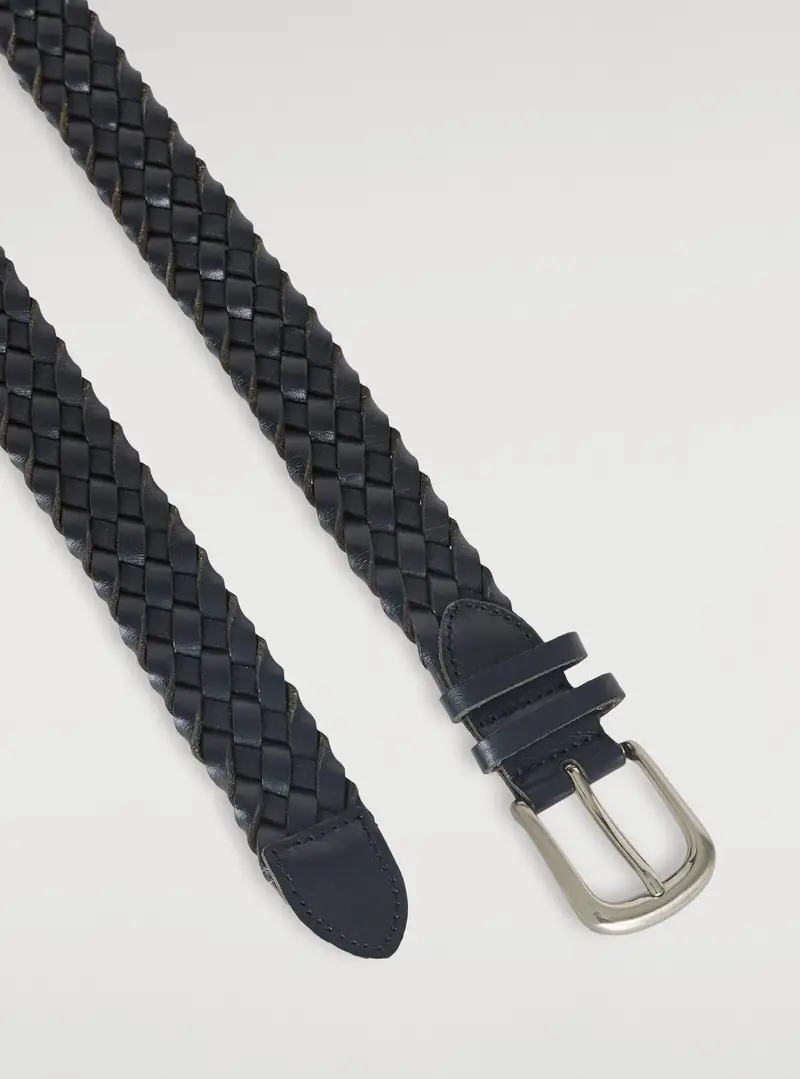 Cintura in pelle intrecciata