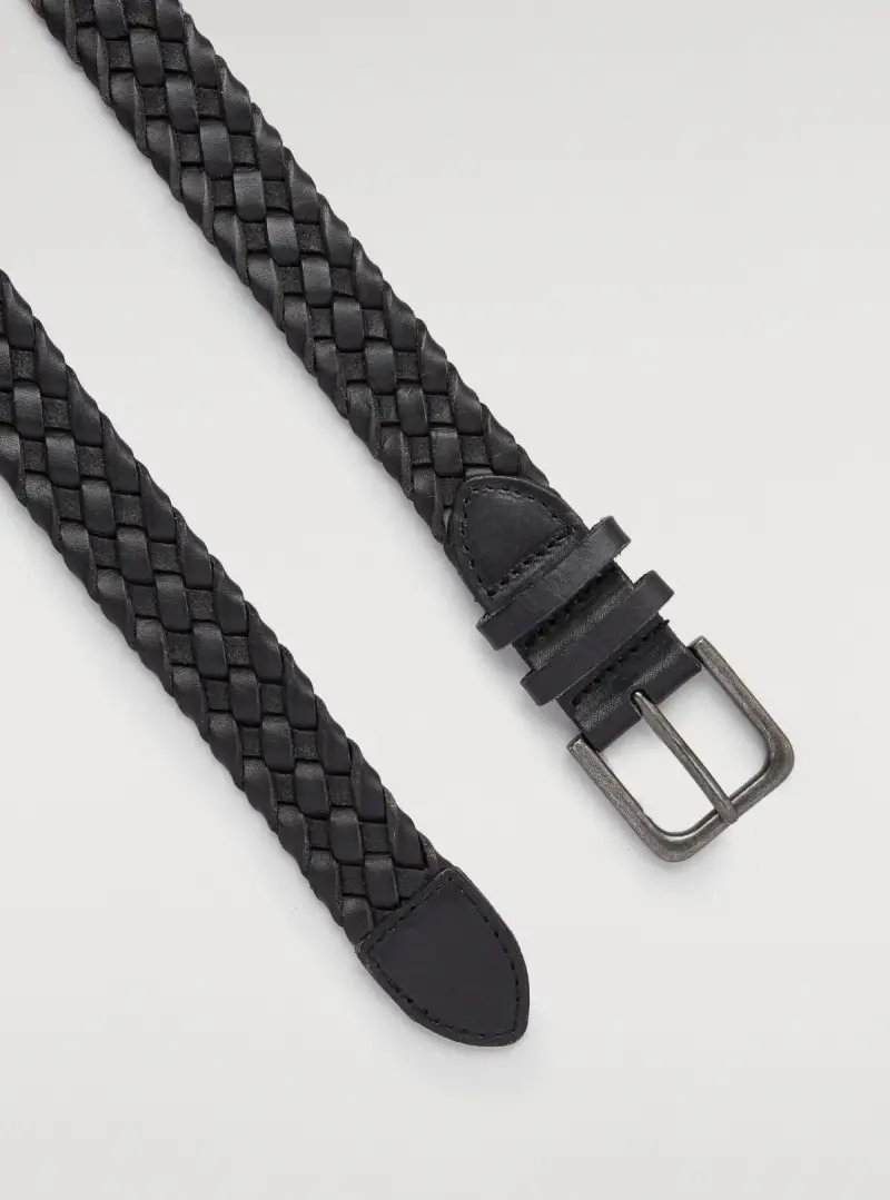 Cintura intrecciata in pelle