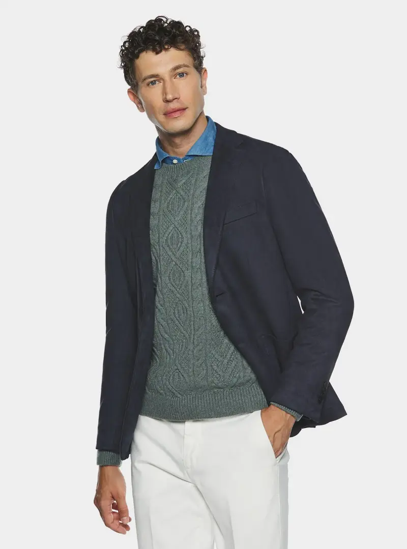 Giacca effetto scamosciato