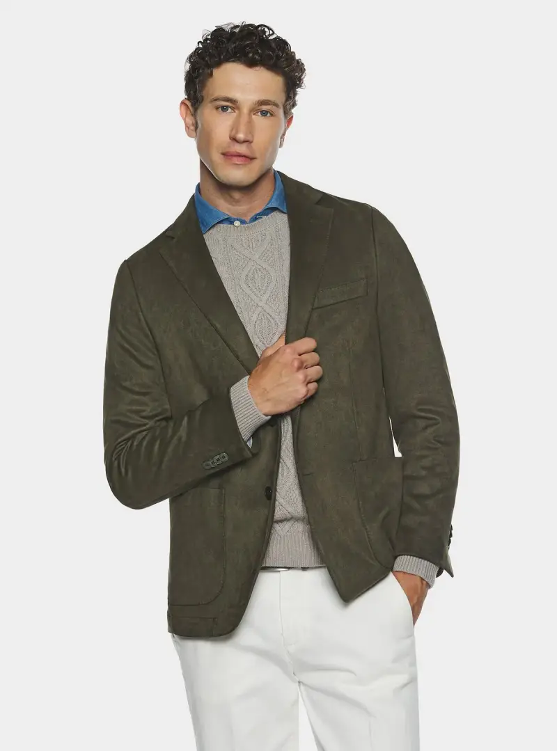 Giacca effetto scamosciato