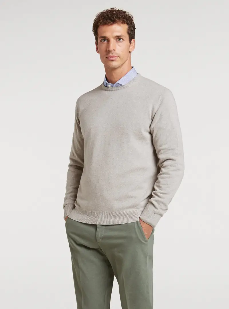 Maglia girocollo in lana cashmere