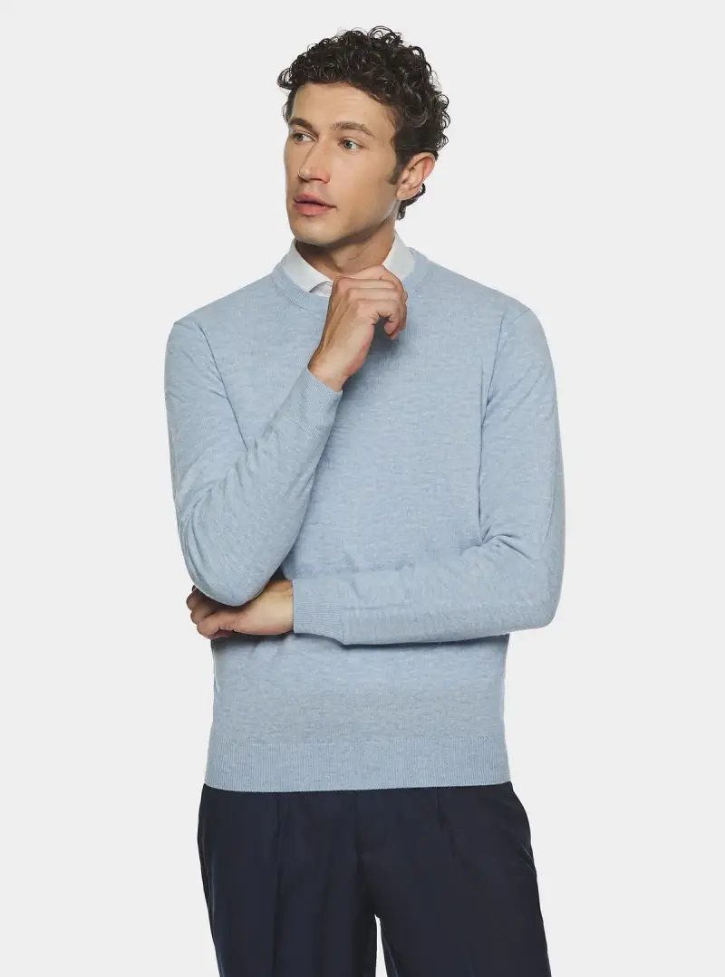 Maglia girocollo in lana cashmere