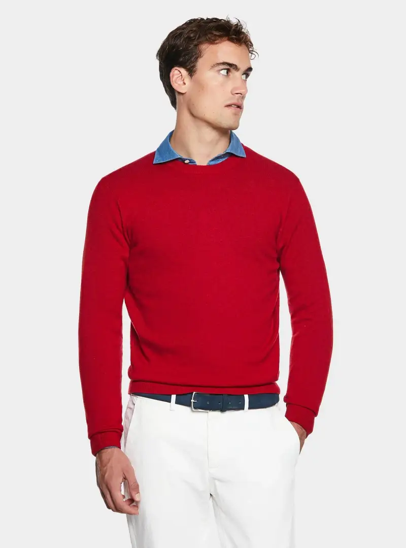 Maglia girocollo in lana cashmere