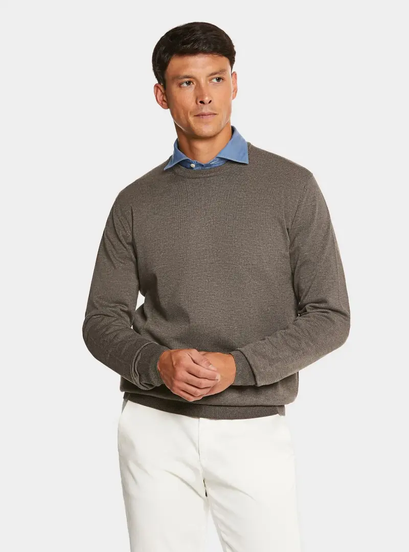 Maglia girocollo tinta unita