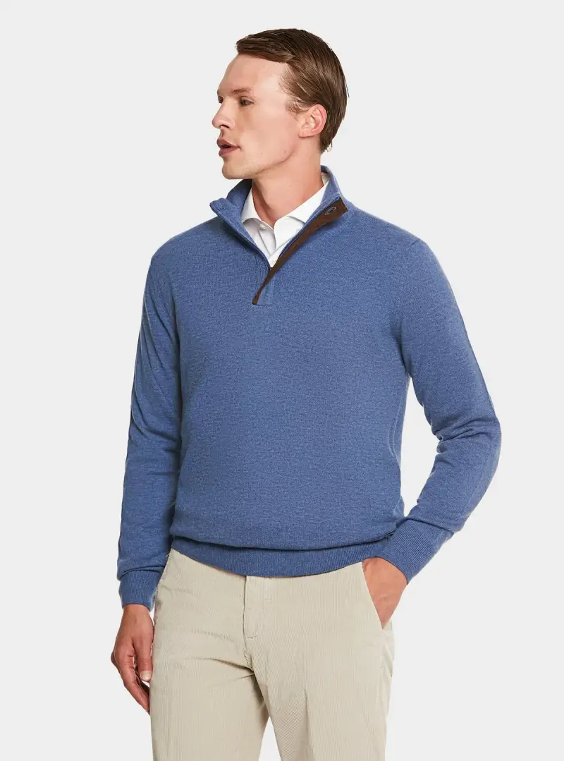Maglia mock neck in misto cashmere