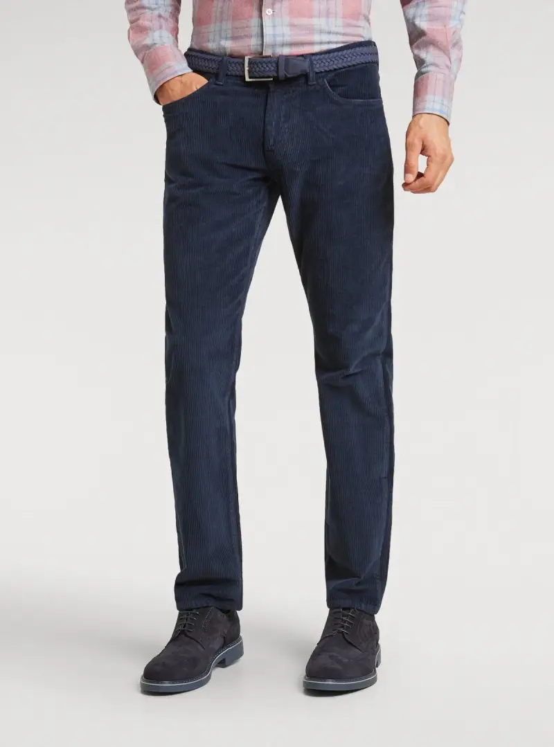 Pantalone 5 tasche in velluto a coste
